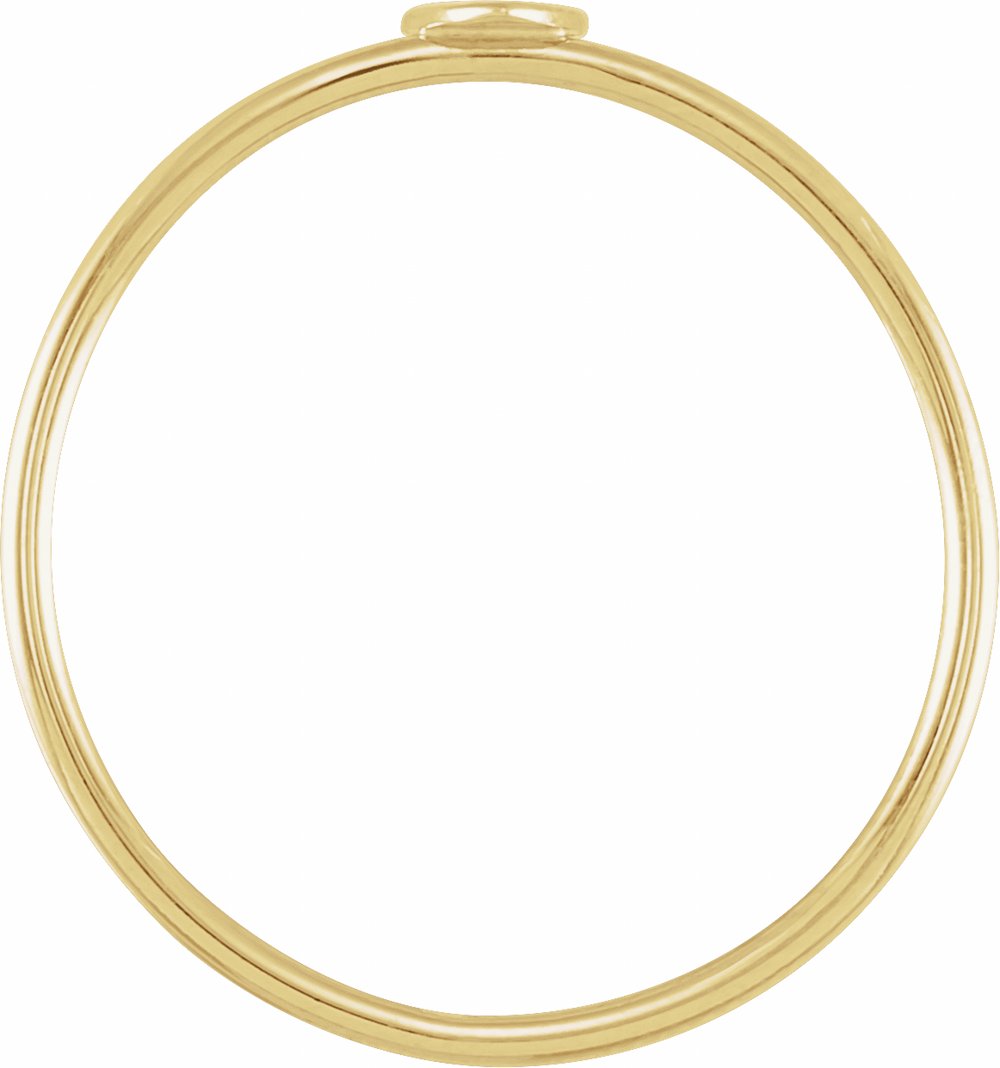 14K Yellow Gold Stackable Heart Ring Size 6