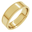 10K Yellow Gold 6 mm Milgrain Flat Band Size 8.5