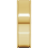 14K Yellow Gold 6 mm Milgrain Flat Band Size 9.5