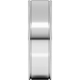 14K White Gold 6 mm Milgrain Flat Band Size 8.5