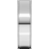 14K White Gold 6 mm Milgrain Flat Band Size 10 