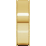 10K Yellow Gold 6 mm Milgrain Flat Band Size 8