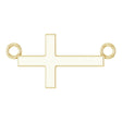 14K Yellow Gold 12x5.9 mm Sideways Cross 16-18" Necklace