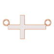 14K Rose Gold 12x5.9 mm Sideways Cross 16-18" Necklace