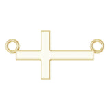 14K Yellow 12x5.9 mm Sideways Cross 16-18" Necklace