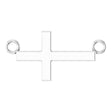 14K White Gold 12x5.9 mm Sideways Cross 16-18" Necklace