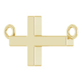 14K Yellow 12x5.9 mm Sideways Cross 16-18" Necklace