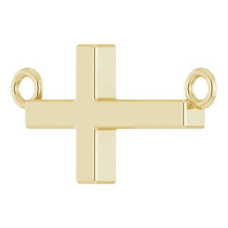 14K Yellow 12x5.9 mm Sideways Cross 16-18" Necklace