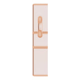14K Rose Gold 12x5.9 mm Sideways Cross 16-18" Necklace
