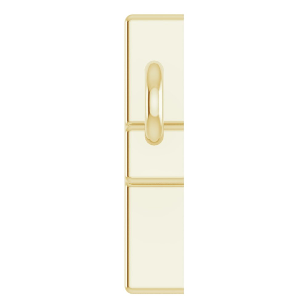 14K Yellow Gold 12x5.9 mm Sideways Cross 16-18" Necklace