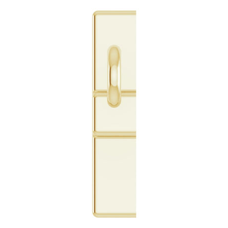 14K Yellow Gold 12x5.9 mm Sideways Cross 16-18" Necklace