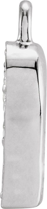 14K White Petite Pavé™.04 CTW Natural Diamond Numeral 9 Dangle