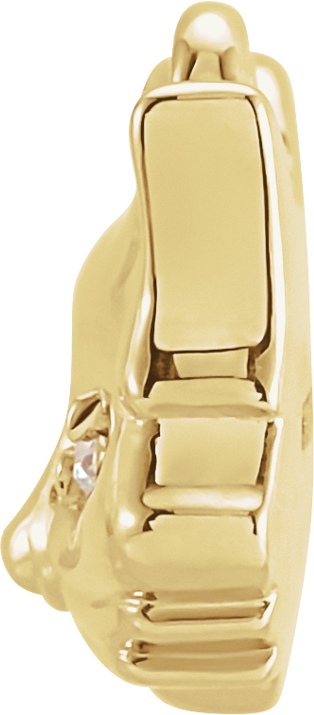 14K Yellow Petite Pavé™ .01 CTW Natural Diamond Cat Dangle