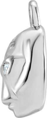 14K White Petite Pavé™ .01 CTW Natural Diamond Alien Dangle