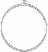 14K White Gold .03 CT Natural Diamond Stackable Ring Size 7