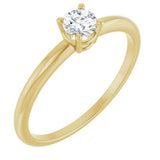 14K Yellow Gold 1/10 CT Lab-Grown Diamond Ring