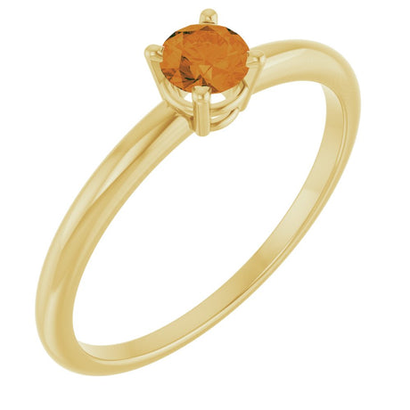 14K Yellow Natural Citrine Ring