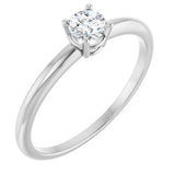 14K White Gold 1/4 CT Lab-Grown Diamond Ring