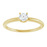 14K Yellow 1/10 CT Natural Diamond Ring