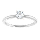 14K White Gold 1/10 CT Lab-Grown Diamond Ring