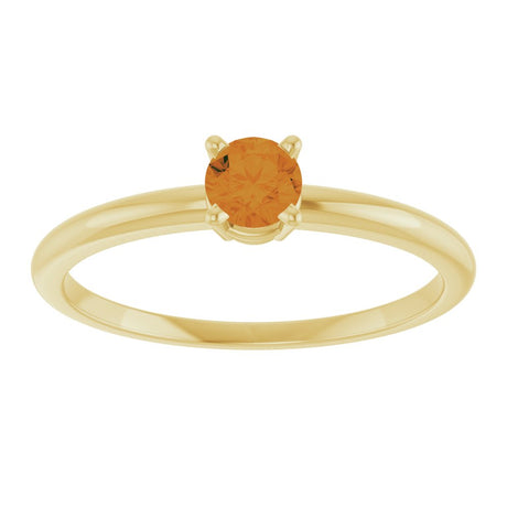 14K Yellow Natural Citrine Ring