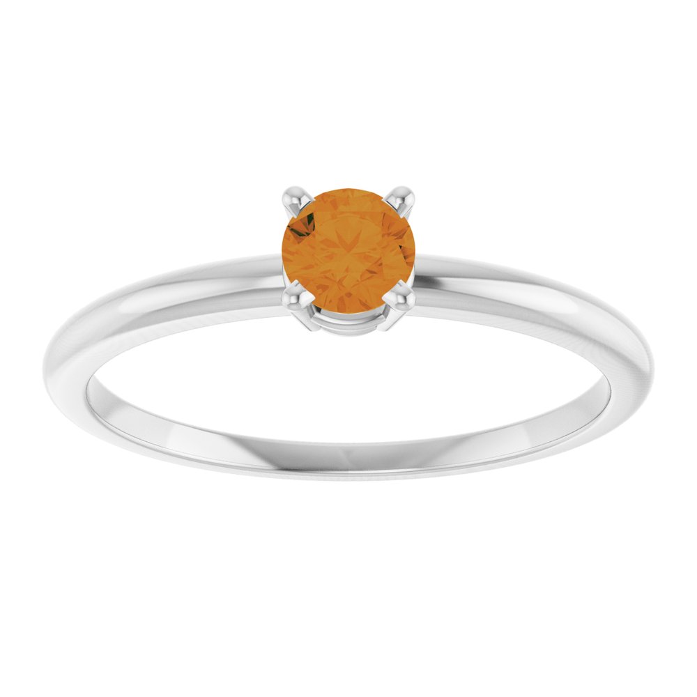 Sterling Silver Natural Citrine Ring