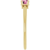 14K Yellow Gold Imitation Pink Tourmaline Ring