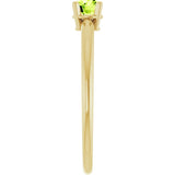 14K Yellow Natural Peridot Ring