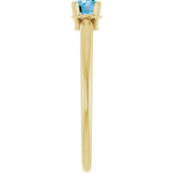 14K Yellow Natural Swiss Blue Topaz Ring