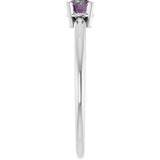 Sterling Silver Imitation Alexandrite Ring