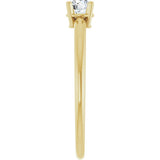14K Yellow Gold 1/4 CT Lab-Grown Diamond Ring