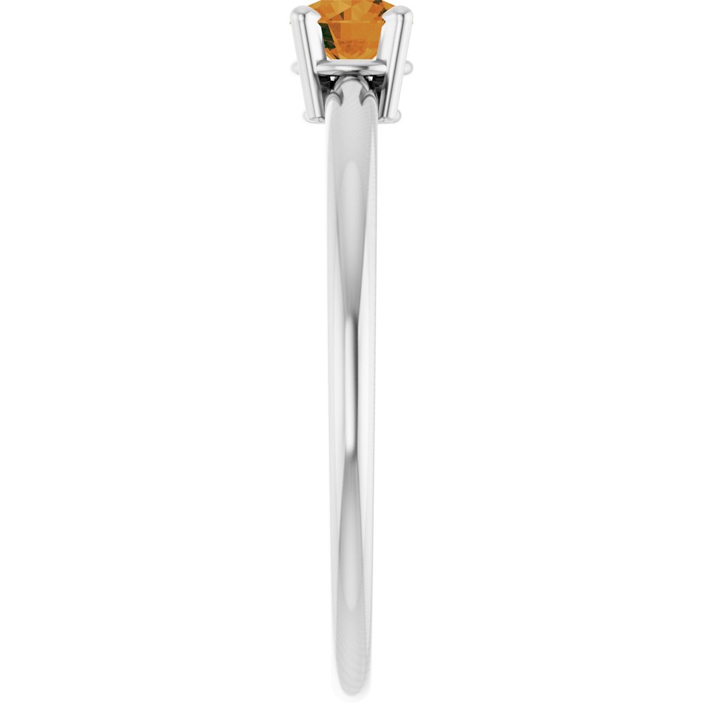 Sterling Silver Natural Citrine Ring