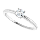 14K White Gold 1/4 CT Lab-Grown Diamond Ring