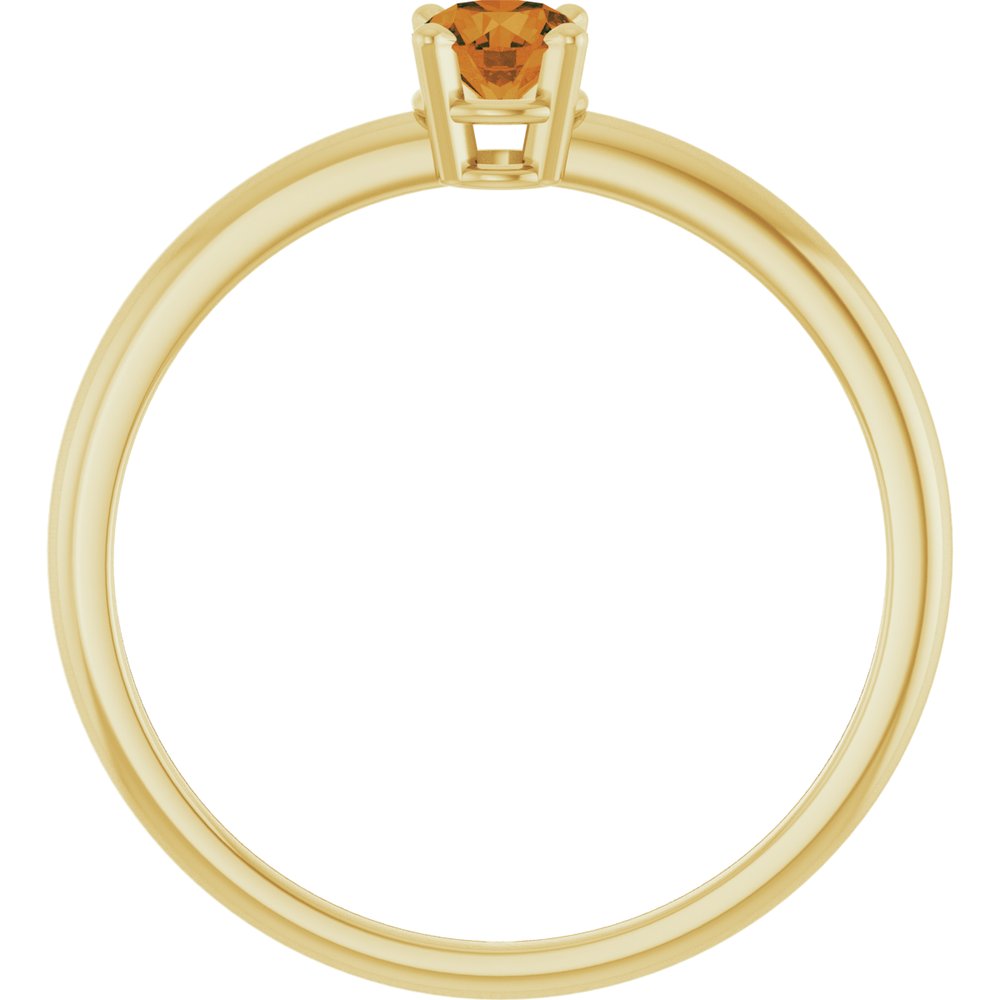 14K Yellow Natural Citrine Ring