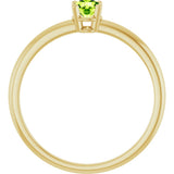 14K Yellow Natural Peridot Ring