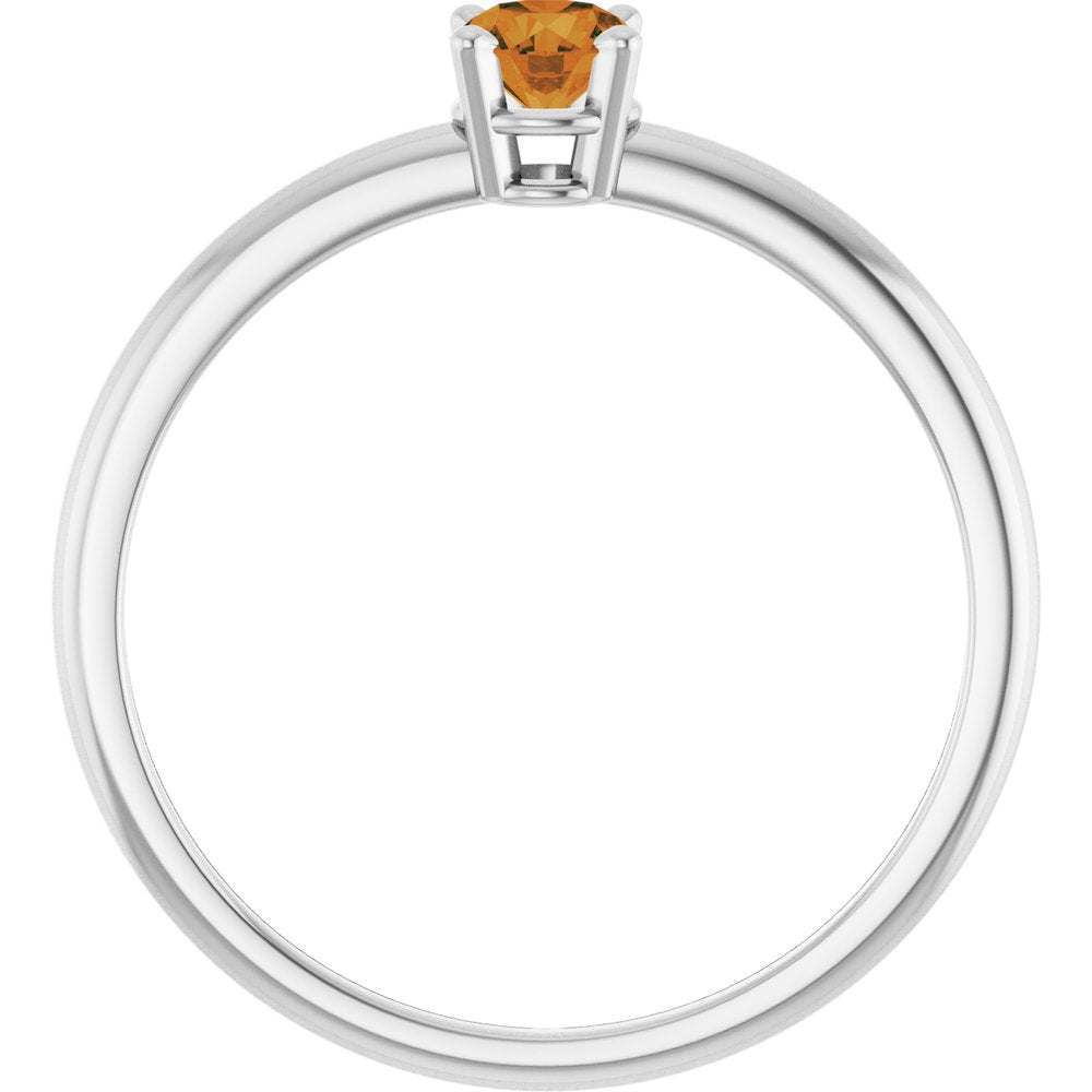 Sterling Silver Natural Citrine Ring