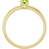 14K Yellow Natural Peridot Ring