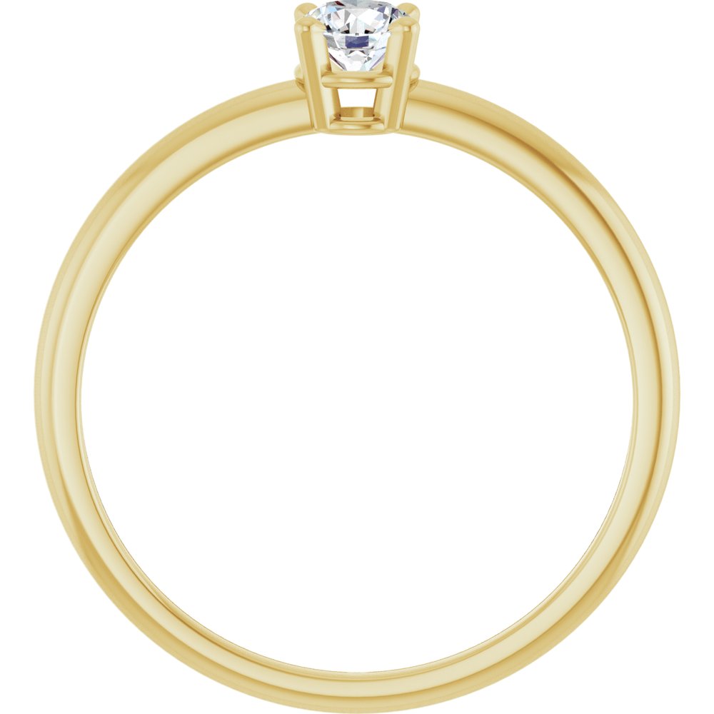 14K Yellow 1/10 CT Natural Diamond Ring