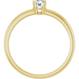 14K Yellow 1/10 CT Natural Diamond Ring