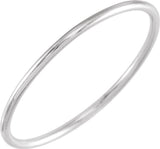 14K White Gold Stackable Ring Size 8