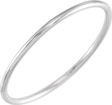 14K White Gold Stackable Ring Size 7