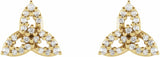 14K Yellow 1/10 CTW Natural Diamond Celtic-Inspired Trinity Earrings