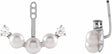 14K White Gold Cultured Akoya Pearl & 1/4 CTW Natural Diamond Earring Jackets