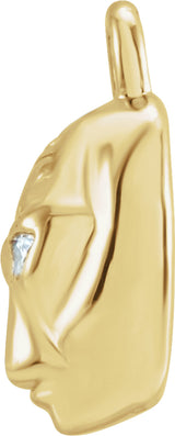 14K Yellow Petite Pavé™ .01 CTW Natural Diamond Alien Dangle