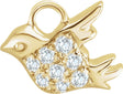 14K Yellow Petite Pavé™ .04 CTW Natural Diamond Bird Dangle