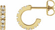 14K Yellow Gold 1/3 CTW Lab-Grown Diamond French-Set 10 mm Huggie Hoop Earrings