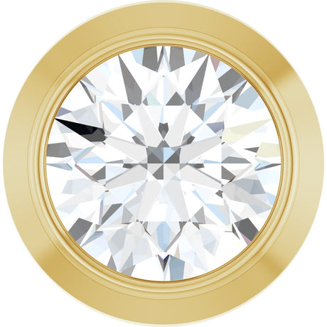 14K Yellow Gold 1/10 CT Lab-Grown Diamond Slide Pendant