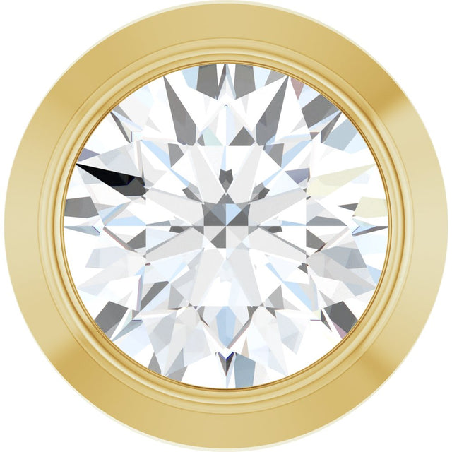 14K Yellow Gold 1/10 CT Lab-Grown Diamond Slide Pendant