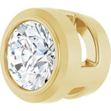14K Yellow Gold 1/10 CT Lab-Grown Diamond Slide Pendant