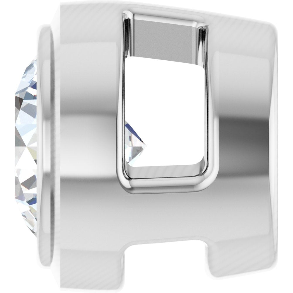 Sterling Silver 1/10 CT Lab-Grown Diamond Slide Pendant